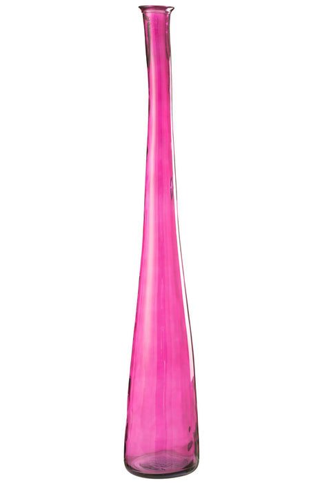 Jarrón de Vidrio Transparente Rosa