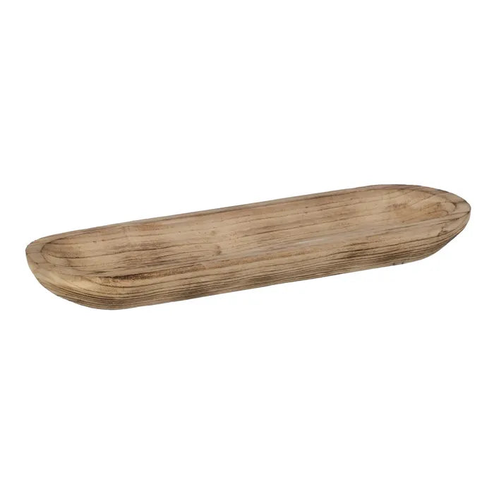 Centro de Mesa de Madera Alargado