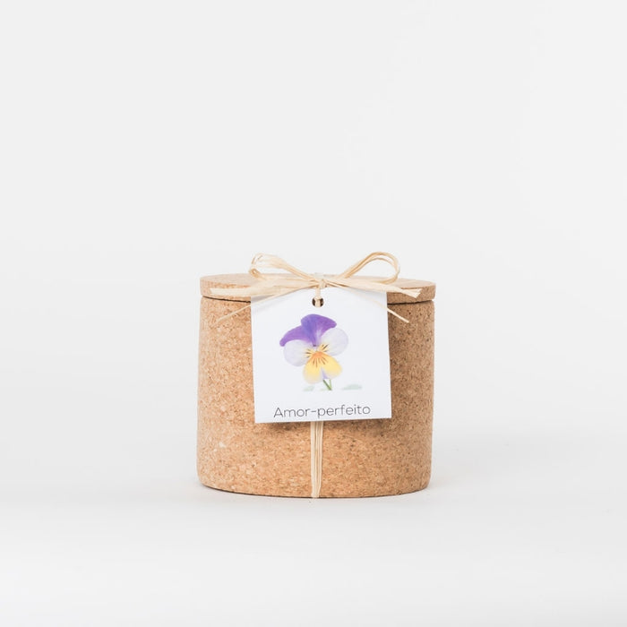 Maceta de Corcho con Semillas Violas
