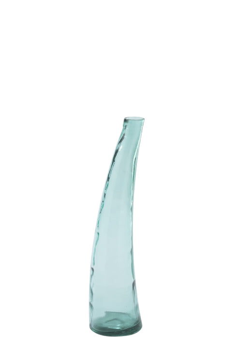 Jarrón Vidrio Azul Celeste