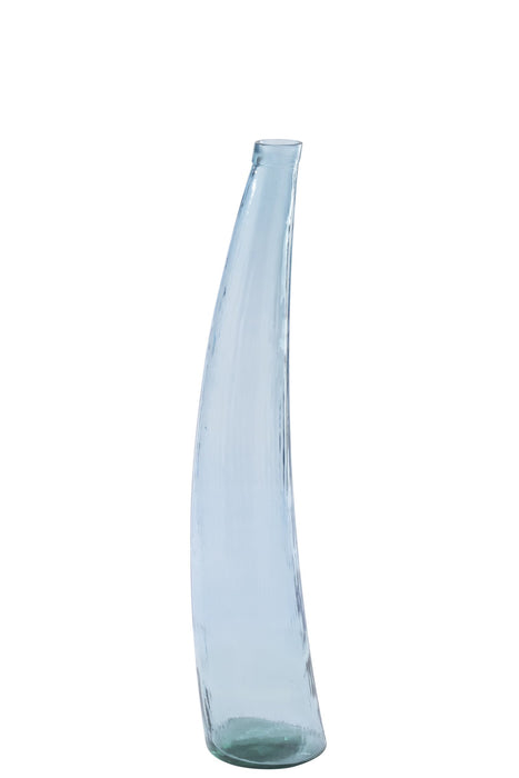 Jarrón Vidrio Azul Claro