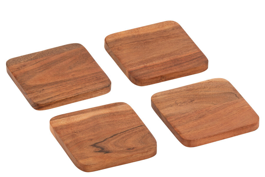 Juego de 4 Posavasos Cuadrados