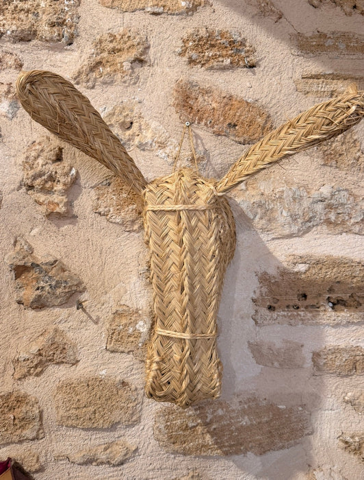 Cabeza de burro de esparto artesanal - Mediano