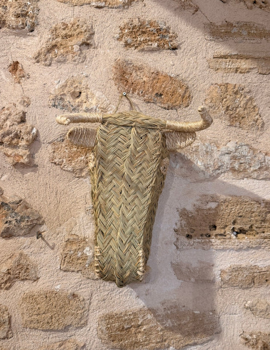 Cabeza de toro de esparto artesanal - Mediana