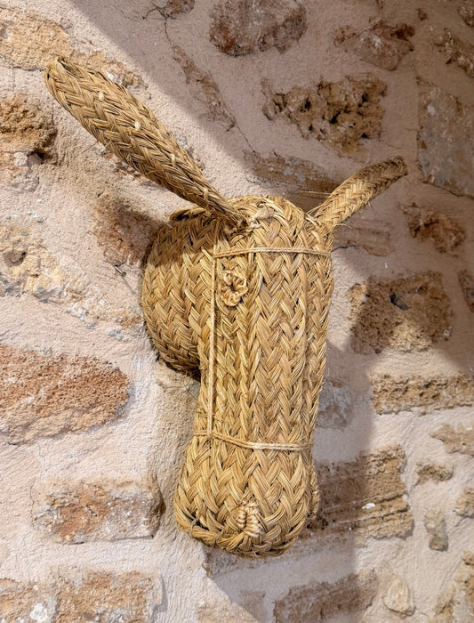 Cabeza de burro de esparto artesanal - Grande