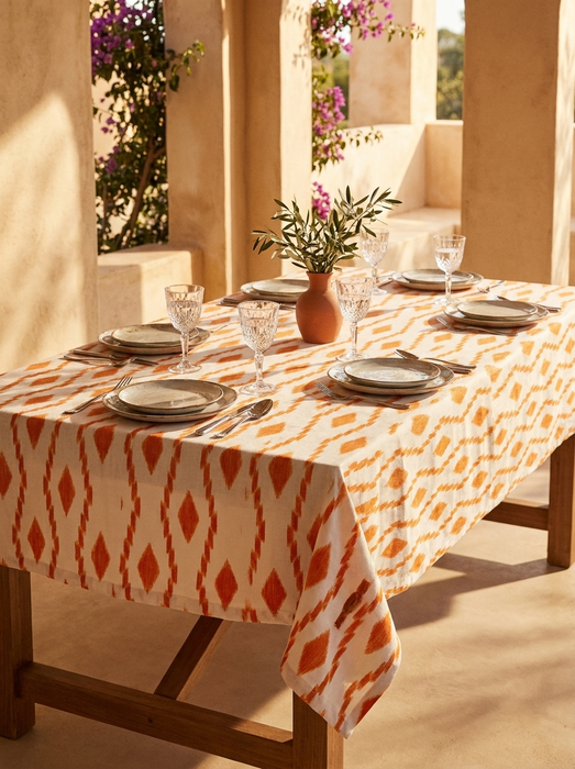 Mantel Ikat Diamante 100% Algodón