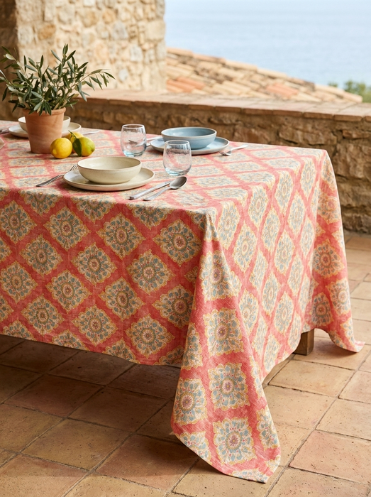 Mantel Floral Estampado 100% Algodón
