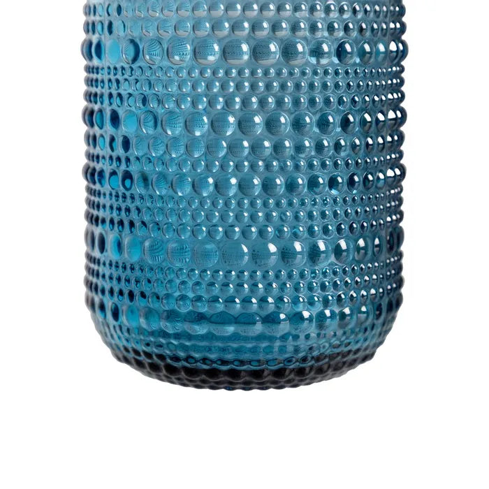 Vaso Azul de Cristal Decoración