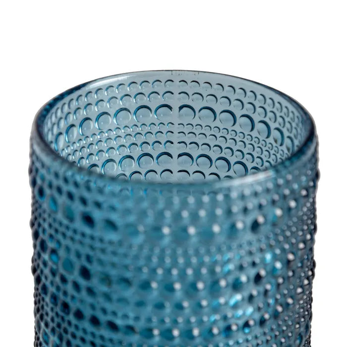 Vaso Azul de Cristal Decoración