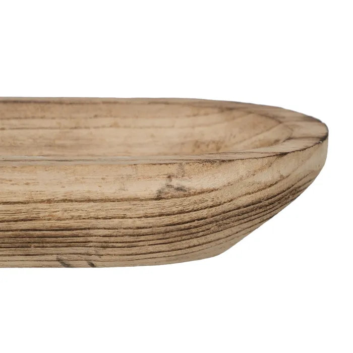 Centro de Mesa de Madera Alargado
