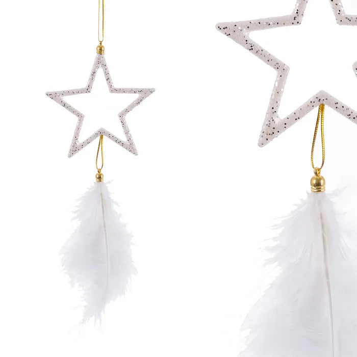 Colgante Estrella Pluma Oro Navidad