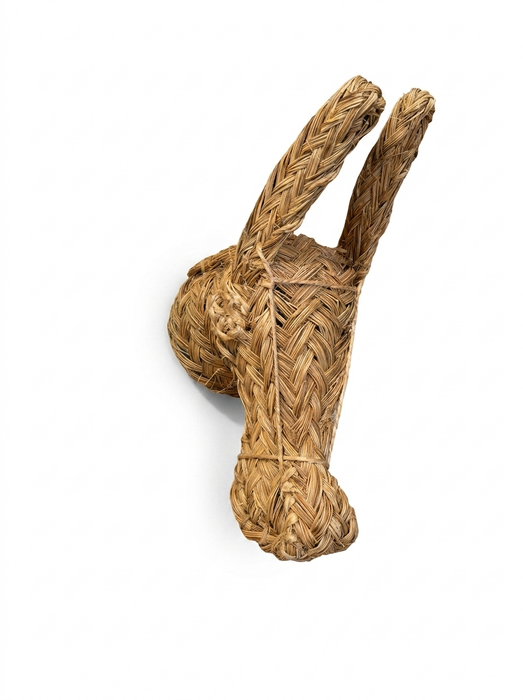 Cabeza de burro de esparto artesanal - Pequeña
